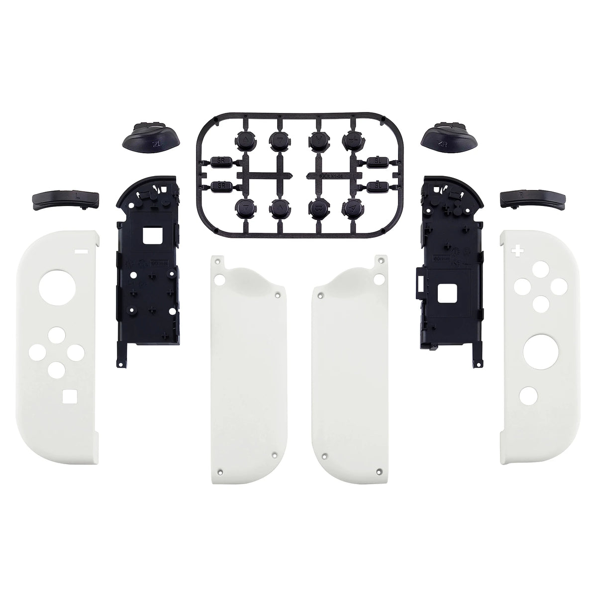 eXtremeRate DIY Replacement Shell Case for NS Switch & OLED JoyCon, Custom Controller Housing Cover With Full Set Buttons