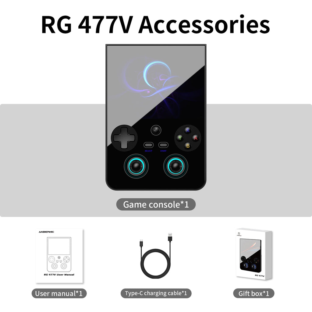 Anbernic RG 477V Retro Game Console Android 14 Dimensity 8300 Game Player 4.7' LTPS In-Cell Screen 5500mAh Wi-Fi 6E Hall Joystic