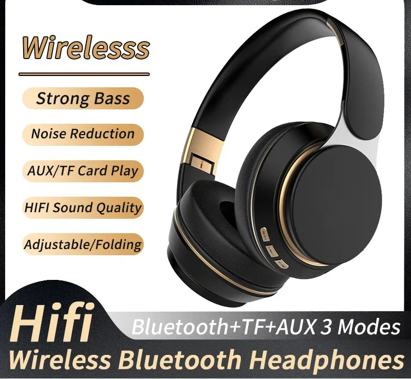 Wireless Bluetooth Headphone Black