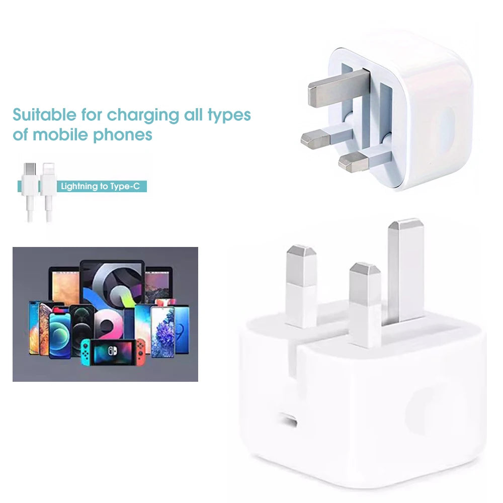 20W Fast Charger Foldable Phone Adapter for IPhone 13 12 11 14 Pro Max Plus Type C PD Cable Quick Charging Charger Accessories