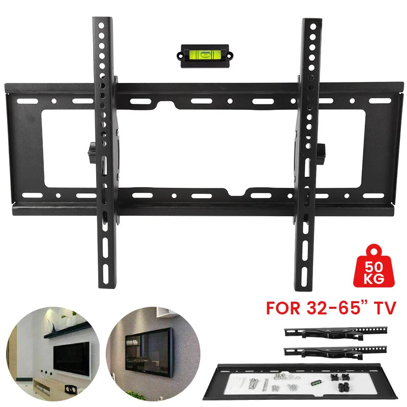 LED LCD TV Wall Mount Bracket Tilt Adjustable Strengthen TV Support 32-65inch Full Motion Wall Mount TVs Swivel Tilt Horizontal