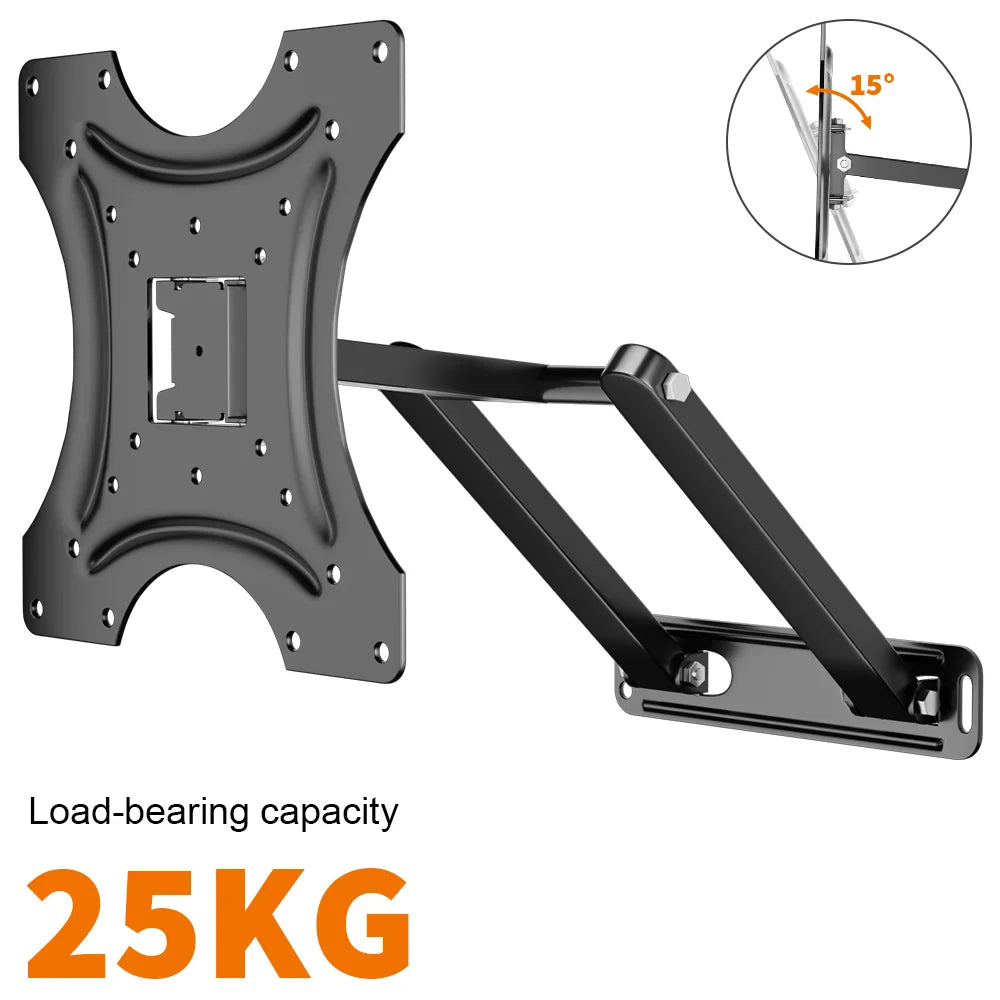 Universal TV Monitor Wall Mount Bracket Articulating Arms Swivel Tilt Extension Rotation for Most 17-55 Inch Flat Curved TVs