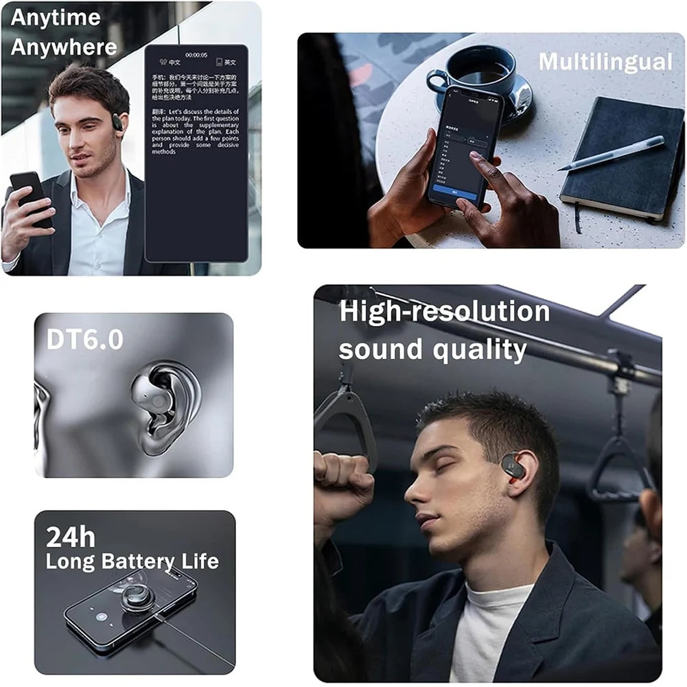 HY-T26 Pro Translator 144 Languages Translation Earbuds Artificial Intelligence Lightweight Portable Language Translator Device