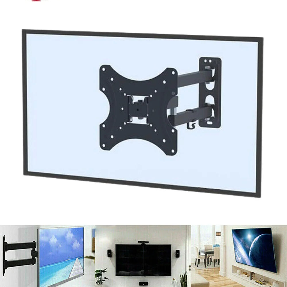 Universal TV Monitor Wall Mount Bracket Articulating Arms Swivel Tilt Extension Rotation for Most 17-55 Inch Flat Curved TVs