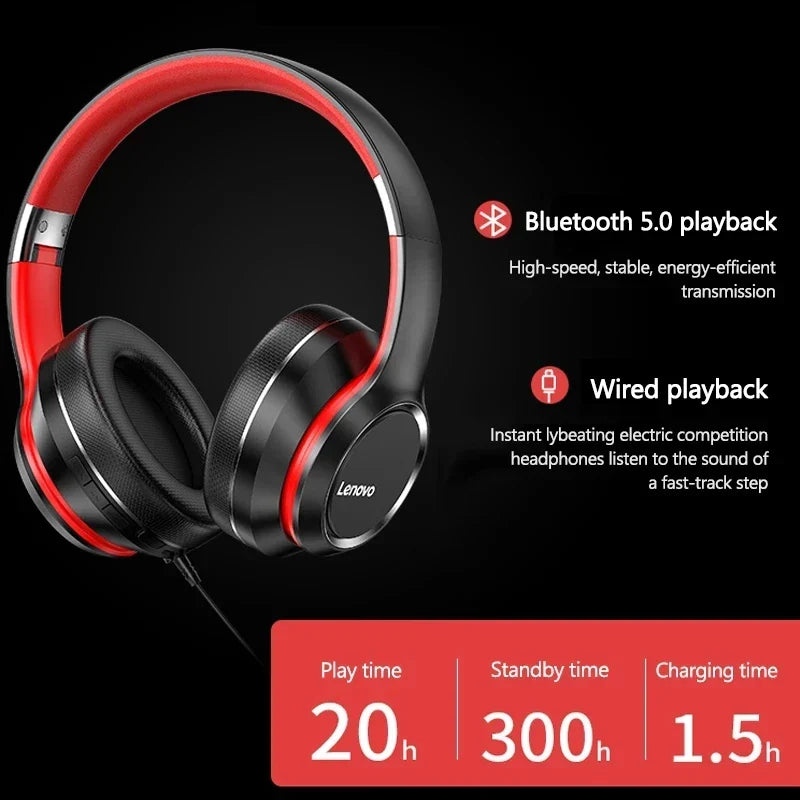 Over-Ear Foldable Wireless Headphone Black