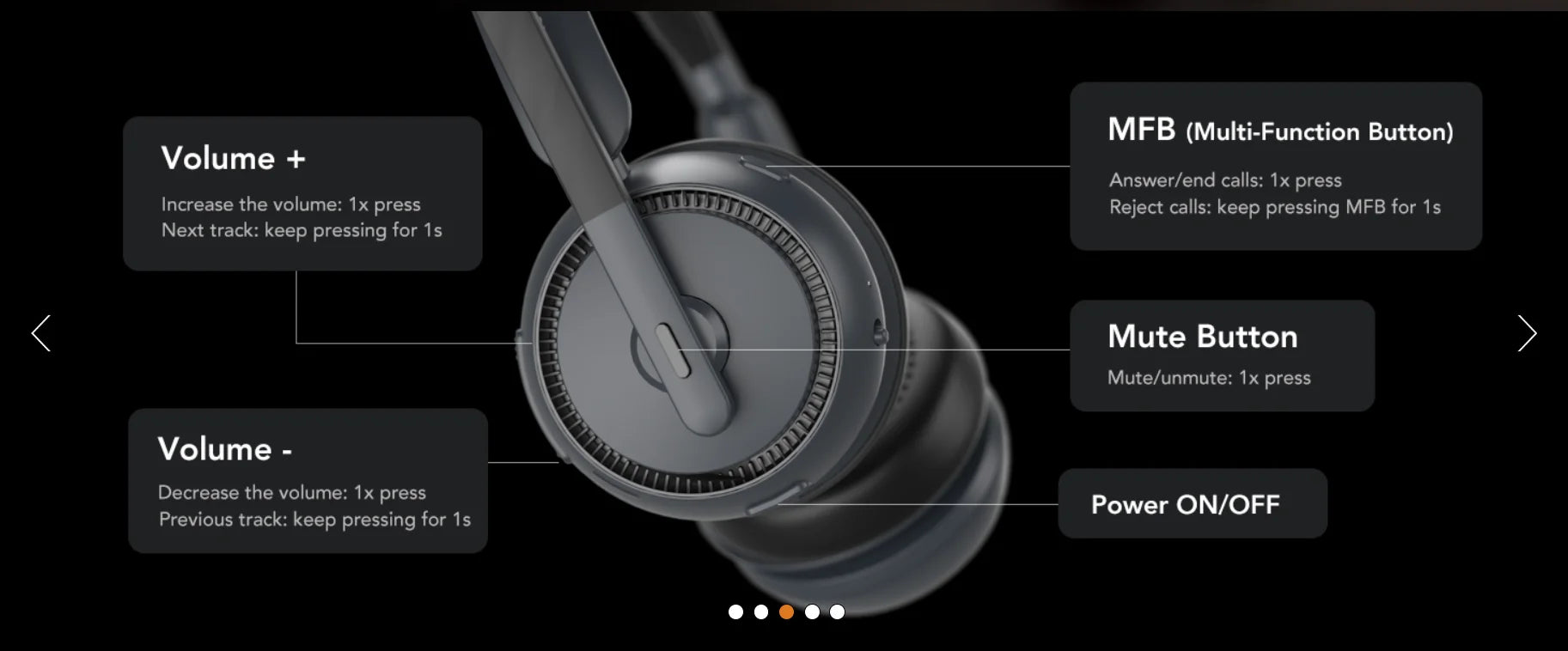 Nuroum Bluetooth 5.3 Wireless Headset with Noise Cancelling Microphone for Work Office Call Center, Mute Button Multi-Point Over Ear Headphones Handsfree Earphone for PC Laptop Computer Teams Zoom Meeting Remote Work Business
