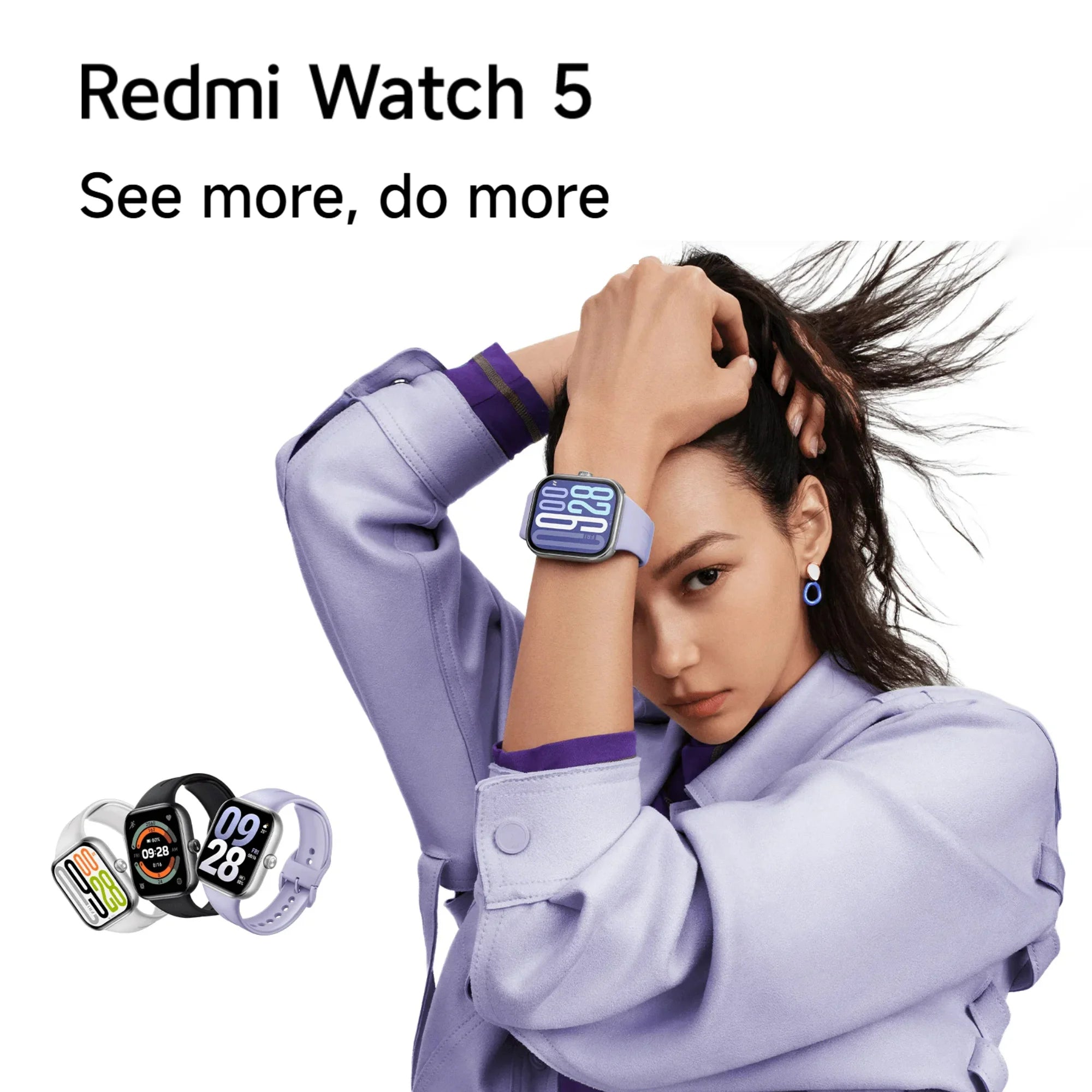 Xiaomi Redmi Watch 5 2.07" AMOLED 24 days Battery Life Bluetooth Calling 150+ Sports Mode Heart Rate Sleep Tracking 5ATM GPS