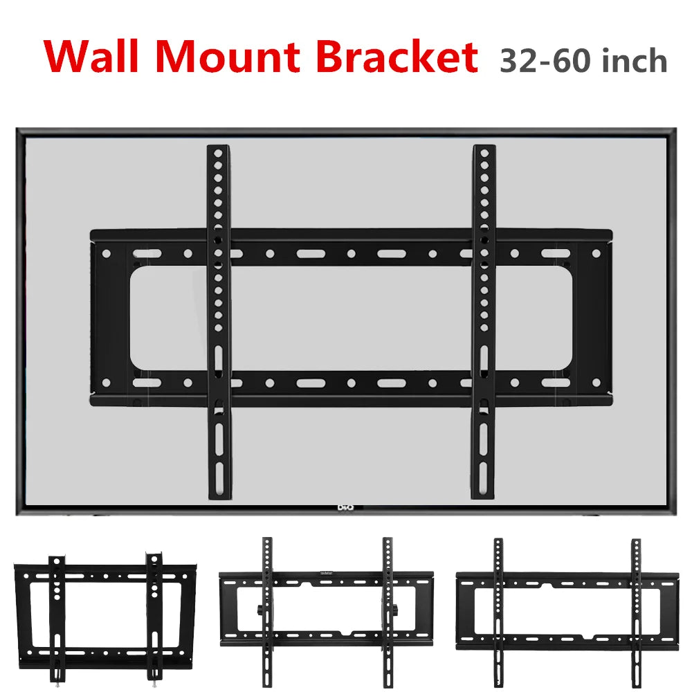 32-60 inch TV Wall Mount Bracket Universal Flat Panel TV Frame Adjustable TV Mount Monitor Holder with Level for LCD LED Monitor