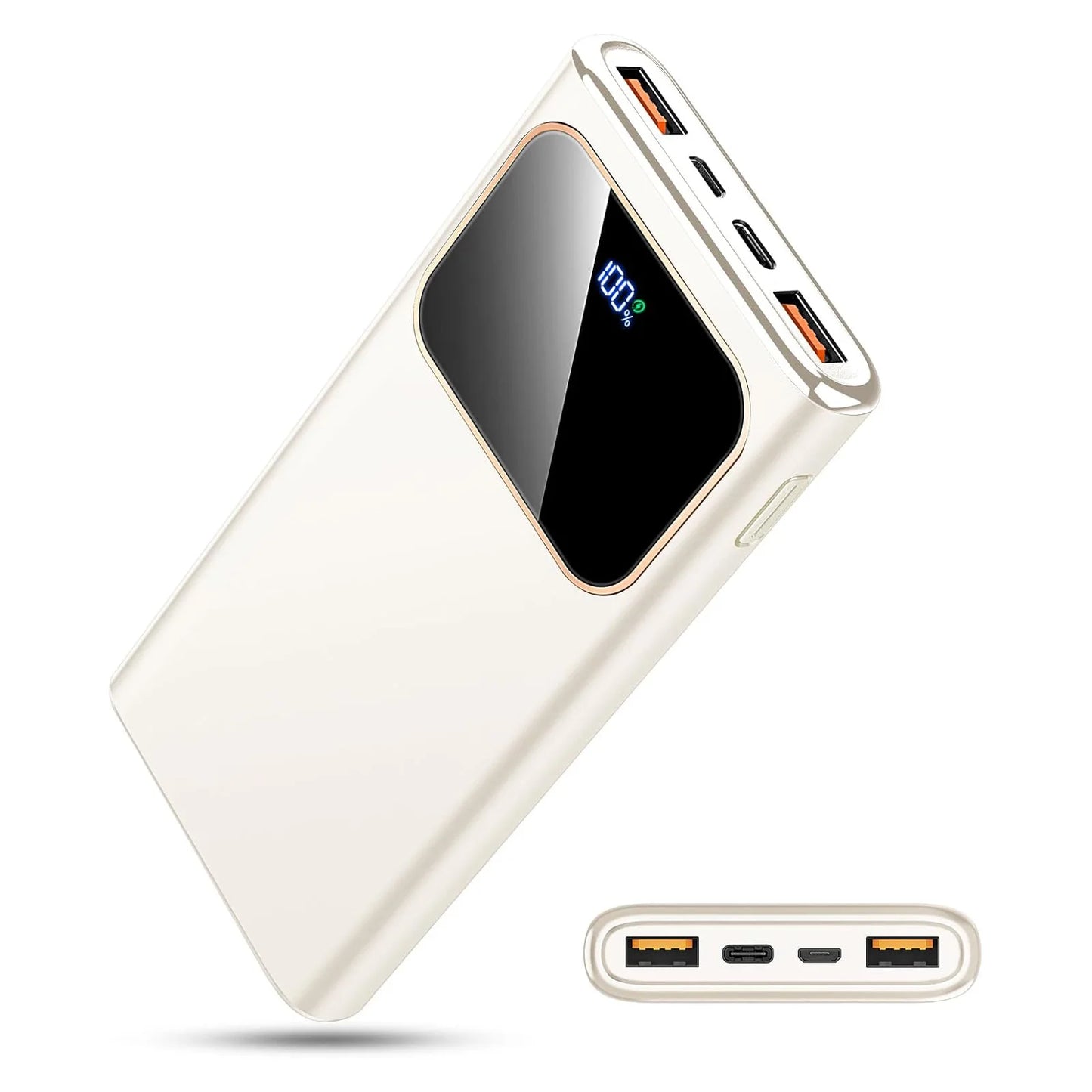DY201 22.5W Fast Charge Power Bank 10000mAh | USB-C 3 Ports + 8-Layer Protection | LED Display Universal Compatibility.