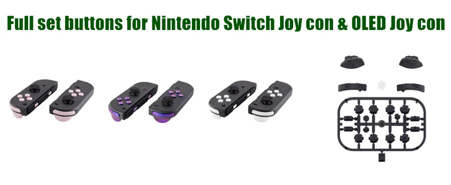 eXtremeRate DIY Replacement Shell Case for NS Switch & OLED JoyCon, Custom Controller Housing Cover With Full Set Buttons