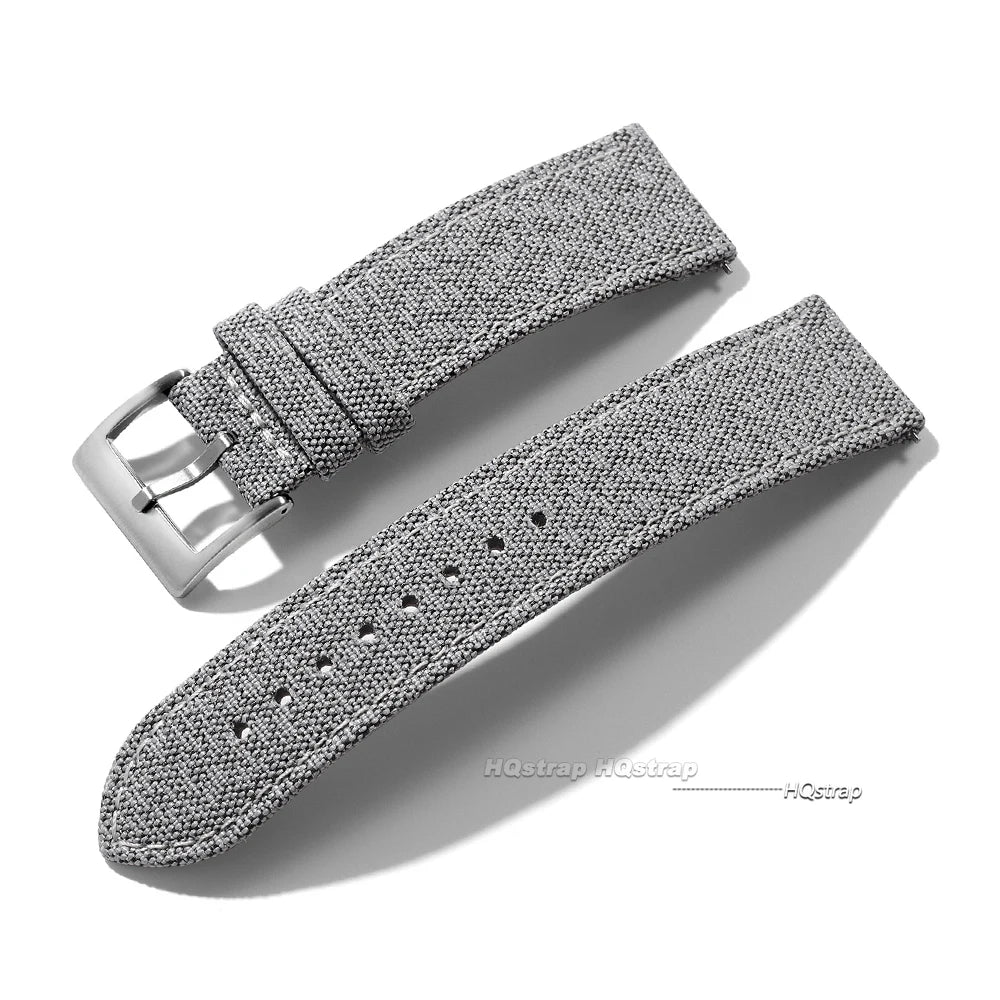 Sailcloth Watch Strap 20mm 22mm for Seiko Band Waterproof Fabric Watchband Quick Release Wristband High Quality Women Men Belt