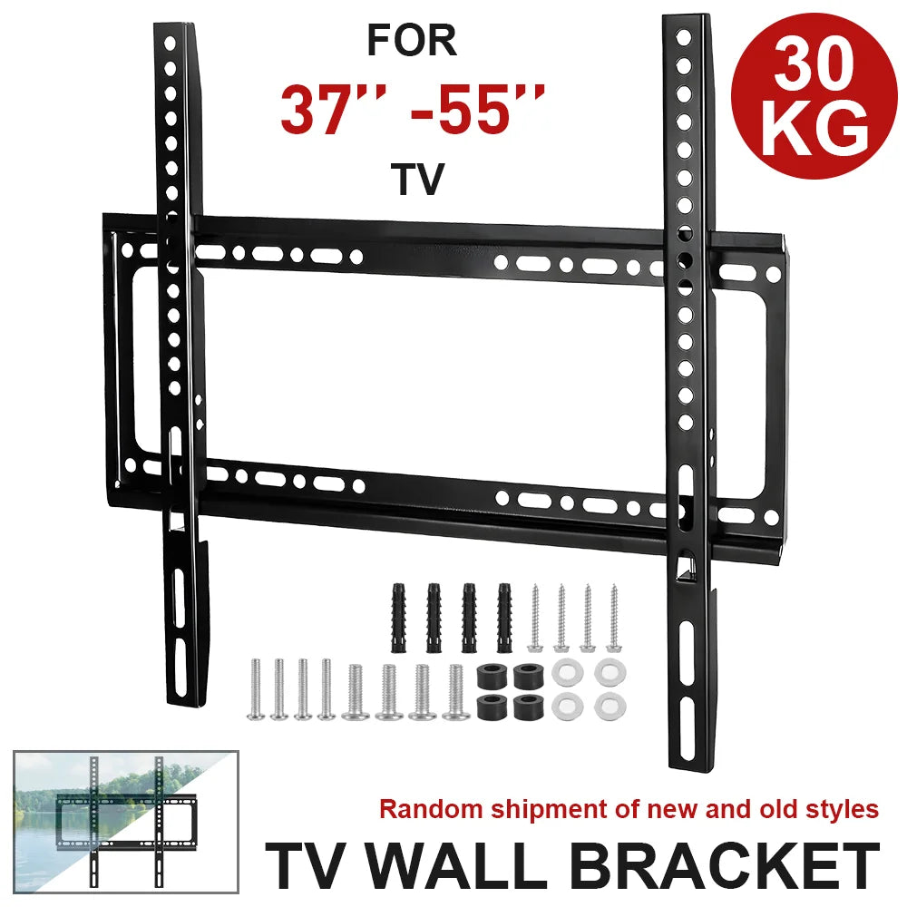 32-60 inch TV Wall Mount Bracket Universal Flat Panel TV Frame Adjustable TV Mount Monitor Holder with Level for LCD LED Monitor