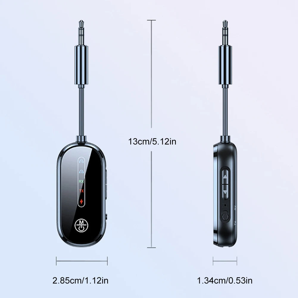 Bluetooth-Compatible Transmitter Receiver 3.5mm Supports 2 AirPods Or Headphones Wireless BT Receiver for Car PC TV Gym Switch