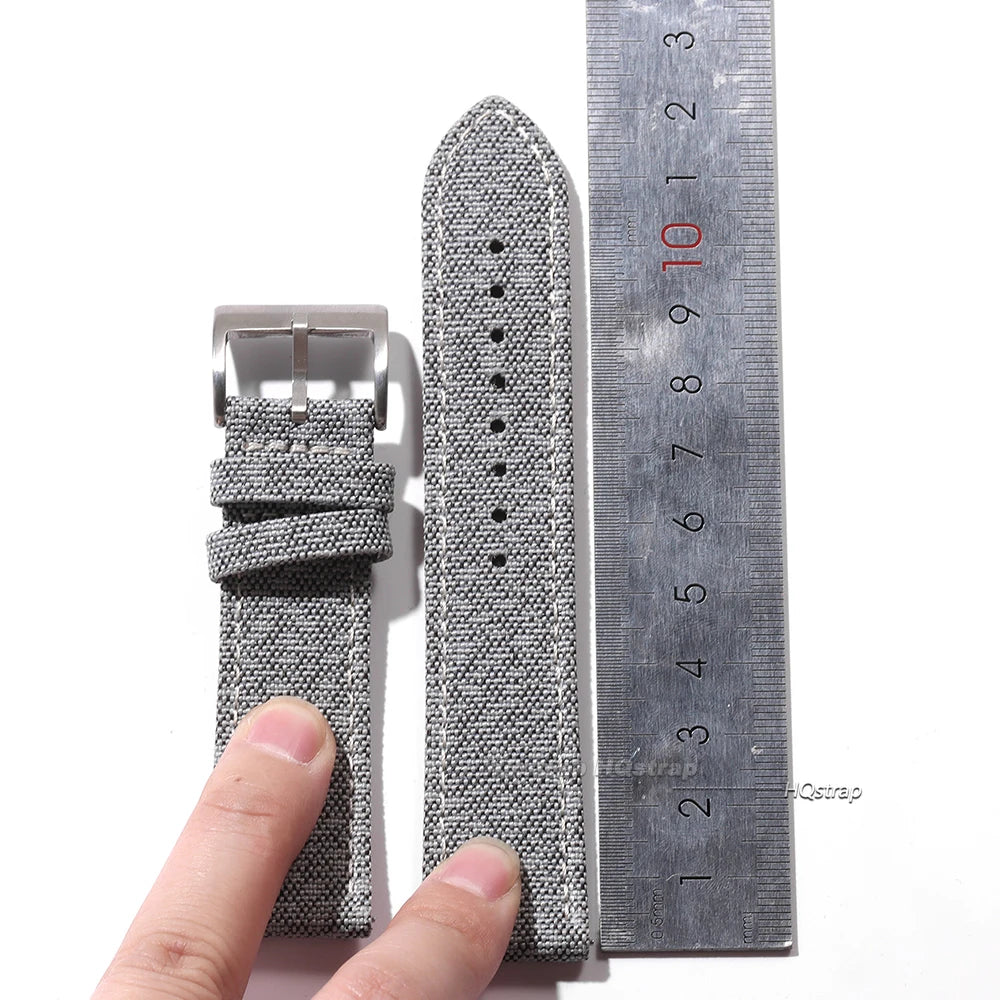 Sailcloth Watch Strap 20mm 22mm for Seiko Band Waterproof Fabric Watchband Quick Release Wristband High Quality Women Men Belt