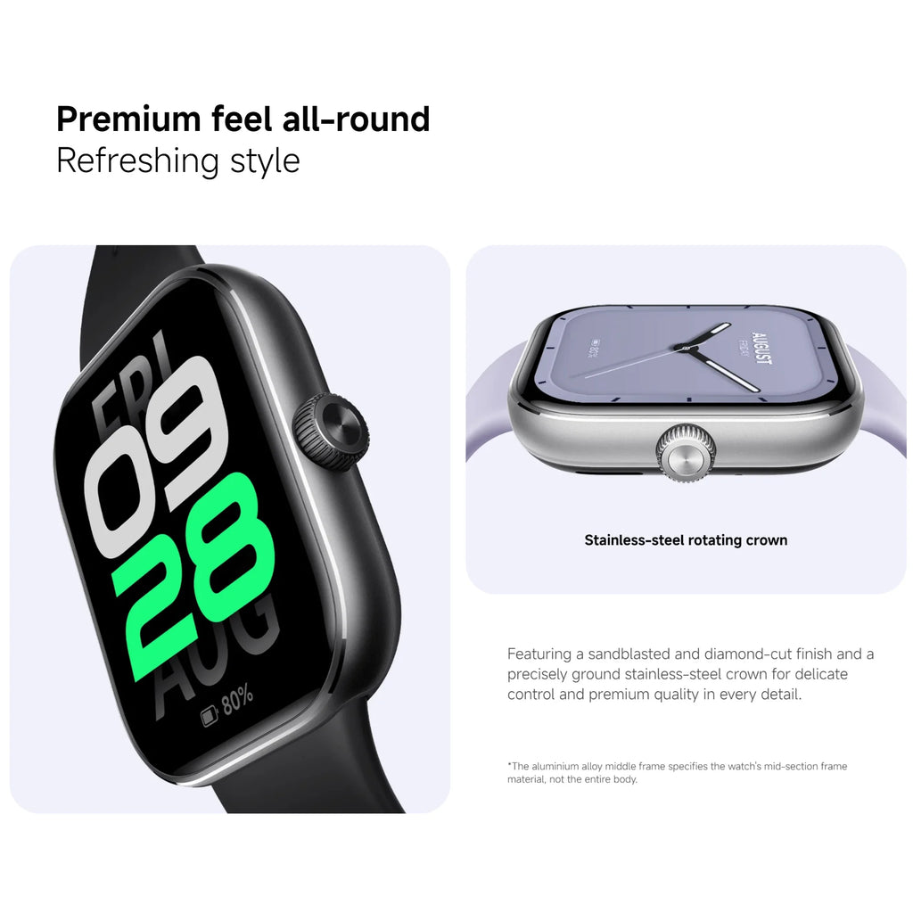 Xiaomi Redmi Watch 5 2.07" AMOLED 24 days Battery Life Bluetooth Calling 150+ Sports Mode Heart Rate Sleep Tracking 5ATM GPS