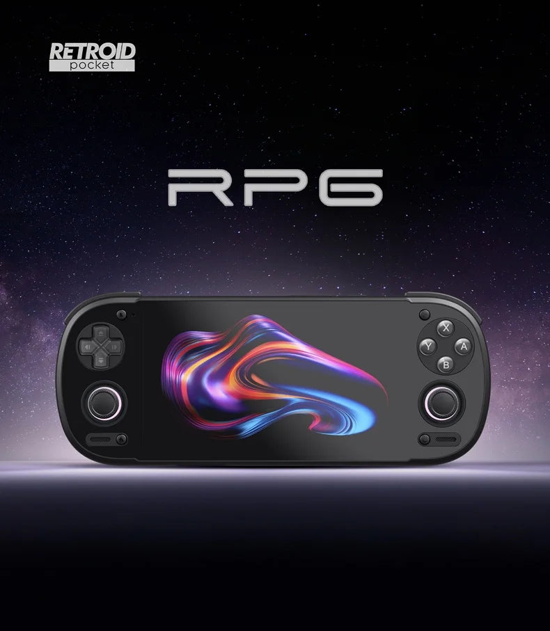 Retroid Pocket 6 Android Game Console Hall-Effect Trigger 8GEN2 5.5Inch 1080P 120Hz AMOLED Screen 6000mAh Handheld Consoles RP6