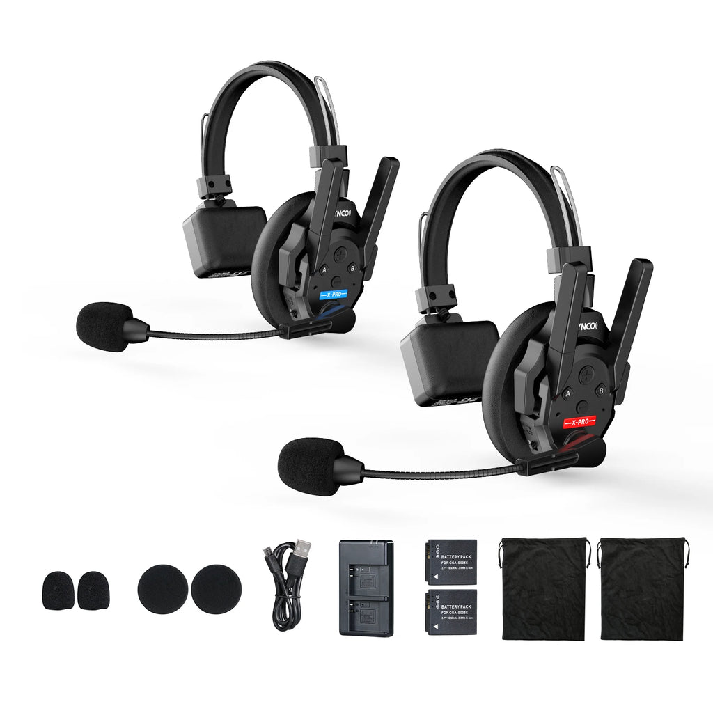 SYNCO XTALK XPRO 2.4G Wireless Intercom Headset 500m 5-Person Communication Noise Reduction for Live Broadcast & Video Shooting