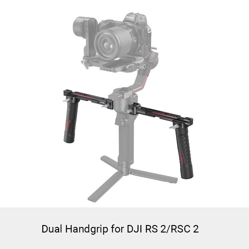 SmallRig Verstellbarer Doppelhandgriff für DJI RS 2 /RSC 2 / RS 3 / RS 3 Pro /RS 4/ RS 4 Pro Gimbal Handheld Stabilizer Monitorhalterung