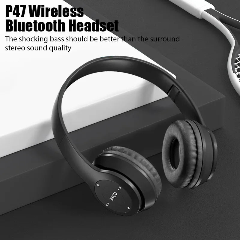Wireless Bluetooth over-ear headset Black