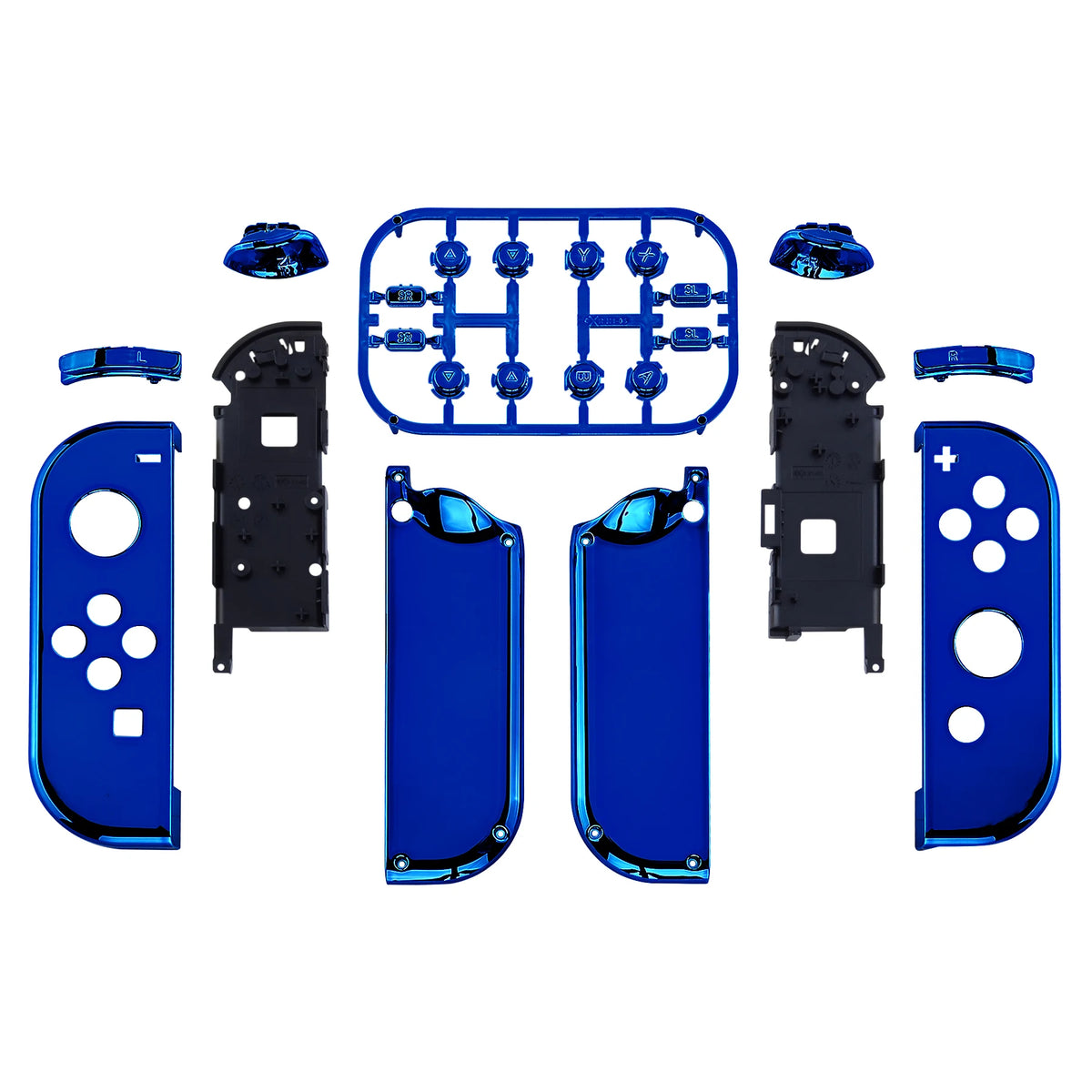 eXtremeRate DIY Replacement Shell Case for NS Switch & OLED JoyCon, Custom Controller Housing Cover With Full Set Buttons