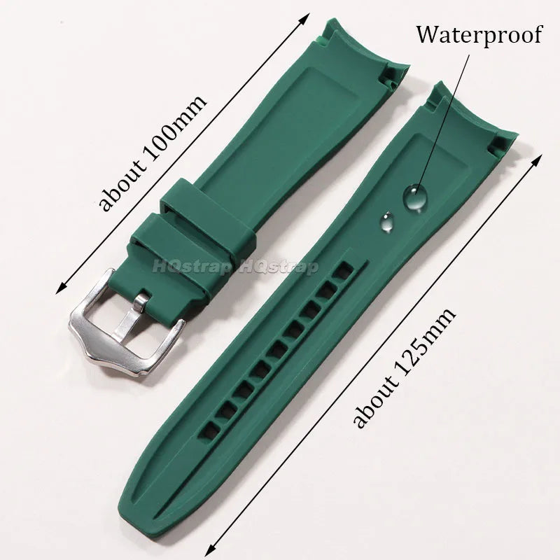 20mm 22mm Rubber Strap High Quality Curved End Silicone Watch Band for Swatch for Omega Moonswatch Bracelet Waterproof Wristband