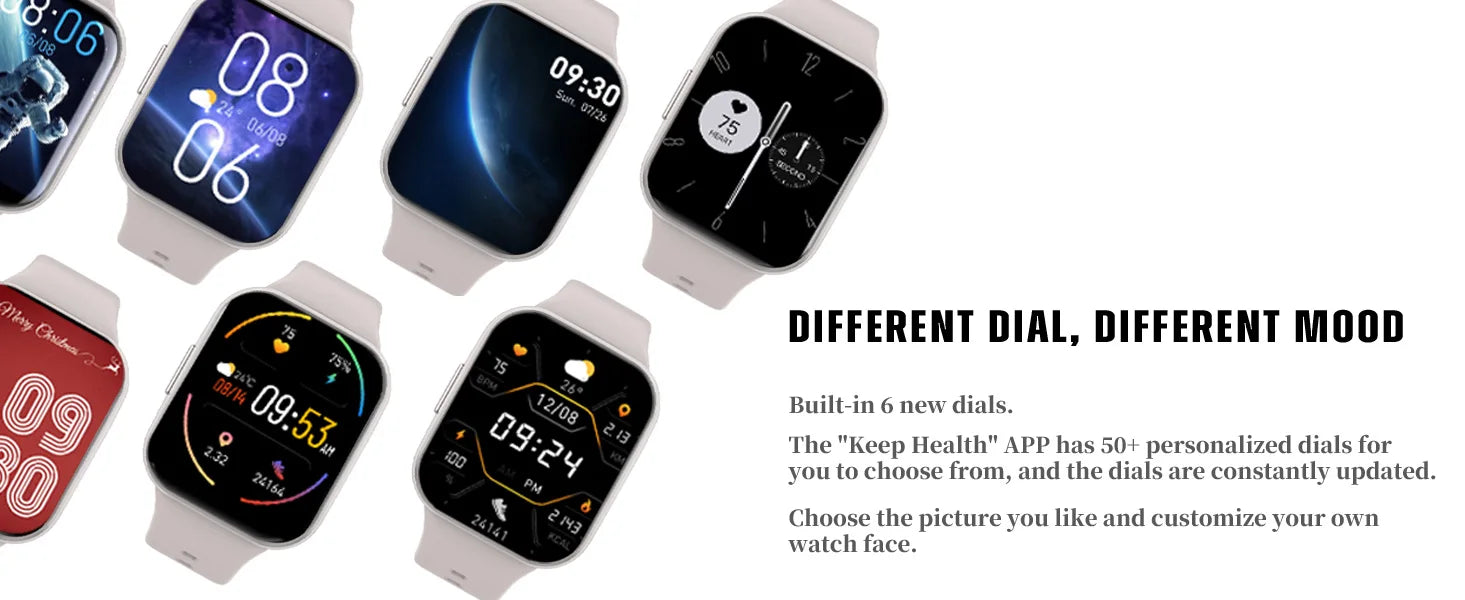 Smart Watch, Fitness Tracker Watch for Men Women, 1.69'' Touch Smartwatch Fitness Watch with Pedometer/Sleep Monitor.