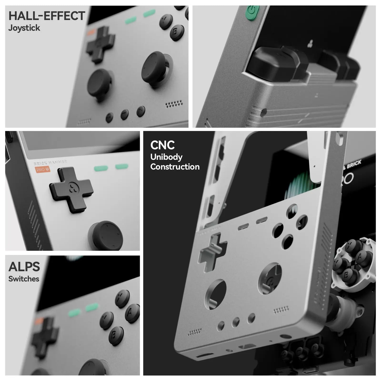 TRIMUI BRICK PRO Handheld Game Console 3.95'' IPS Screen RGB Top Light Dual Hall Joysticks A133P Linux 4.9 System Gifts
