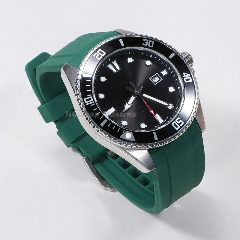 20mm 22mm Rubber Strap High Quality Curved End Silicone Watch Band for Swatch for Omega Moonswatch Bracelet Waterproof Wristband