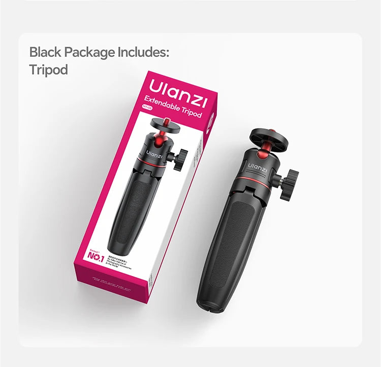 Ulanzi MT-08 Mini Tripod White Color Foldable Tripod Monopod  Mount 1/4'' Tripod Universal for DSLR Android iPhone Smartphone