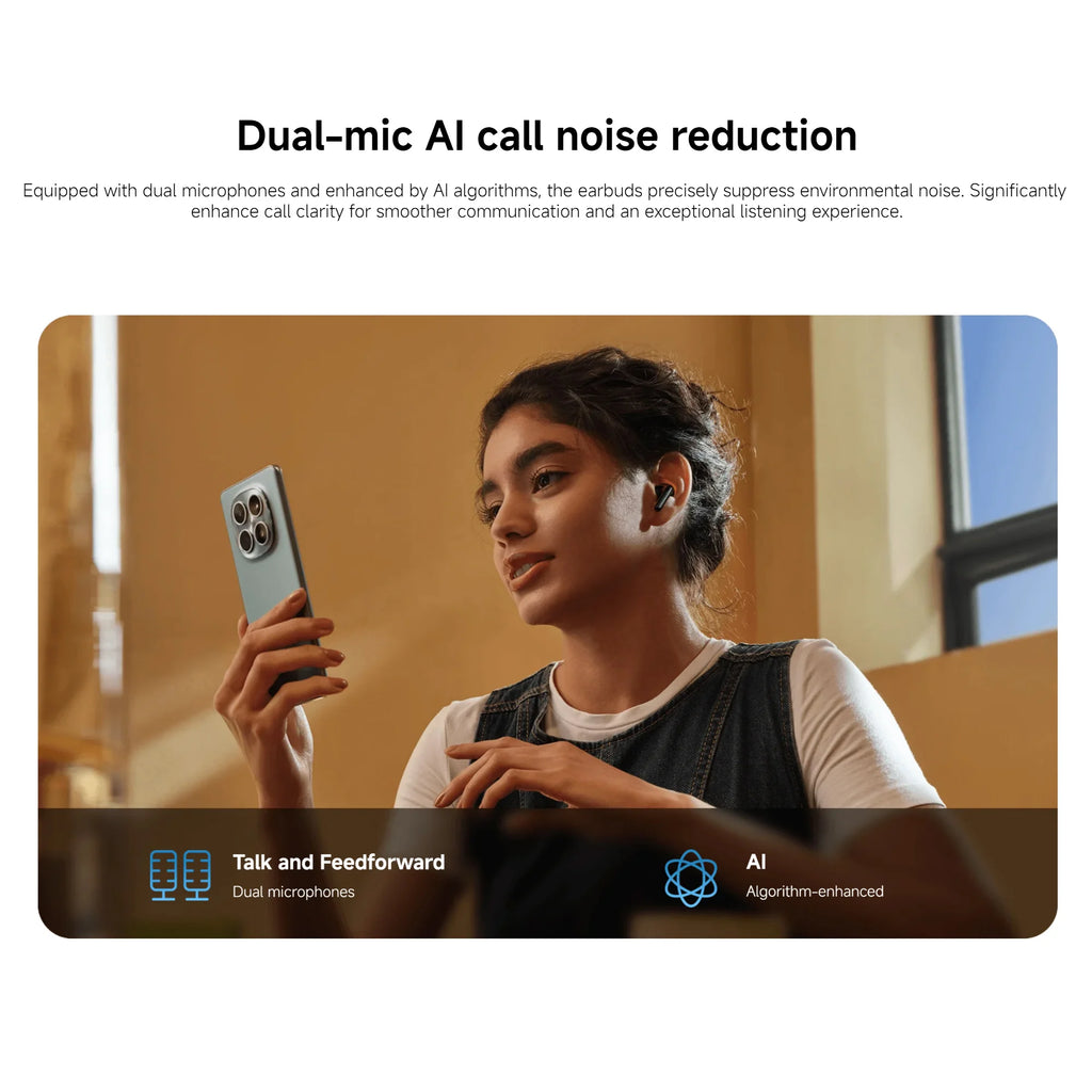 Xiaomi Redmi Buds 8 Active Global Version Dual-mic AI Noise Reduction 37 Hours Long Battery Life 6m/s Wind Noise Cancellation