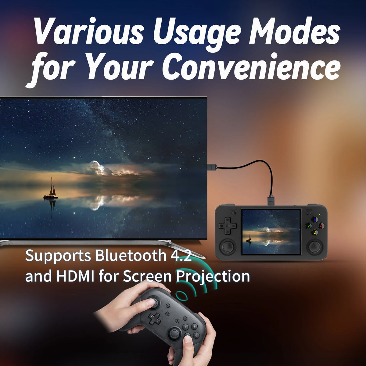 ANBERNIC RG CubeXX & RG40XX H & RG35XX H Retro Handheld Game Console H700 Linux  64-bit 5000 Video Games Supports WIFI Bluetooth