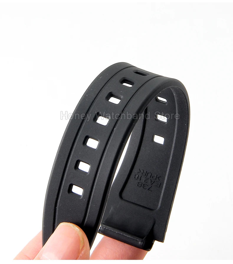 For Casio W-800H F-91W/84/94 Eco Friendly Recycled Resin Watch Strap Black 18mm Convex Fastener Hypoallergenic Quick Release