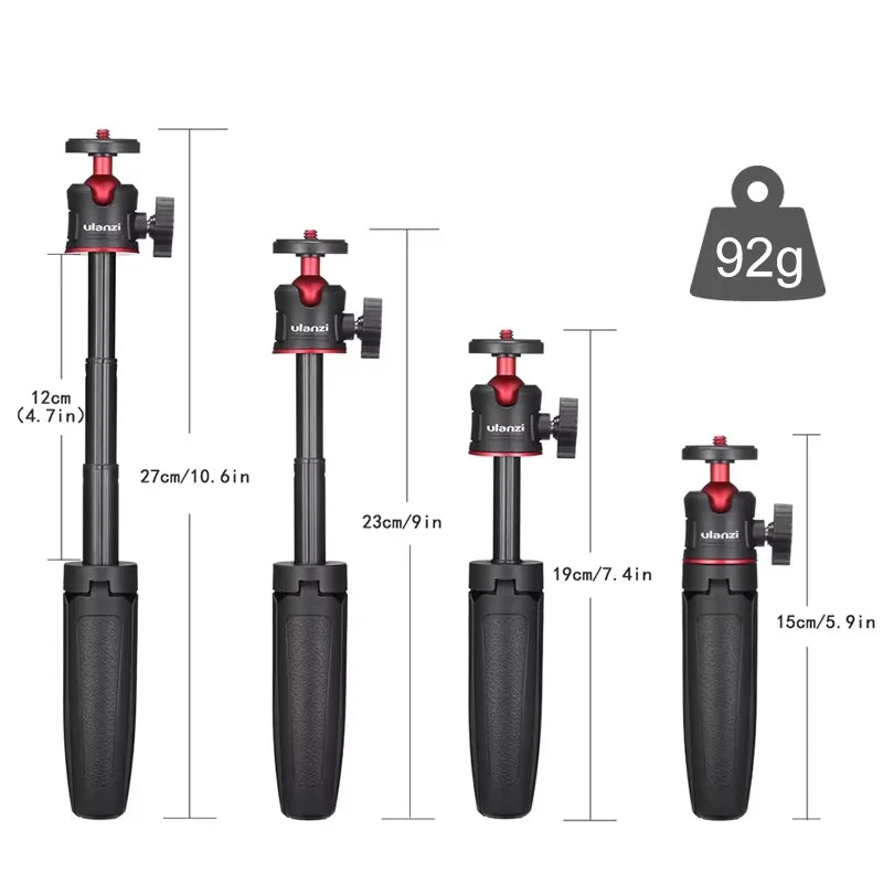 Ulanzi MT-08 Mini Tripod White Color Foldable Tripod Monopod  Mount 1/4'' Tripod Universal for DSLR Android iPhone Smartphone