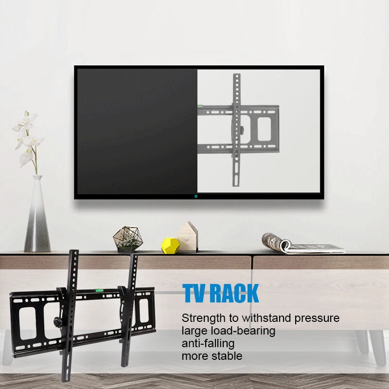 LED LCD TV Wall Mount Bracket Tilt Adjustable Strengthen TV Support 32-65inch Full Motion Wall Mount TVs Swivel Tilt Horizontal