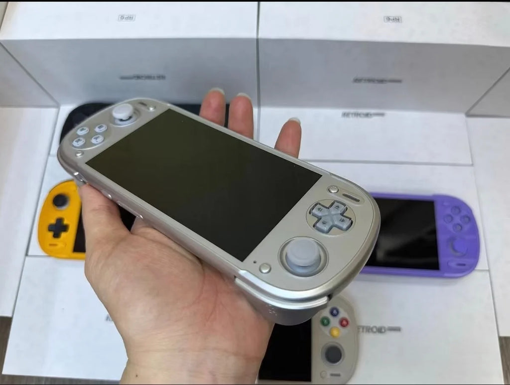Retroid Pocket 6 Android Game Console Hall-Effect Trigger 8GEN2 5.5Inch 1080P 120Hz AMOLED Screen 6000mAh Handheld Consoles RP6