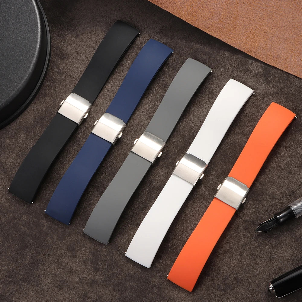 New Silicone Watch Strap 18mm 20mm 22mm 24mm for Seiko for Omega Universal Bracelet Quick Release Waterproof Rubber Wrist Band