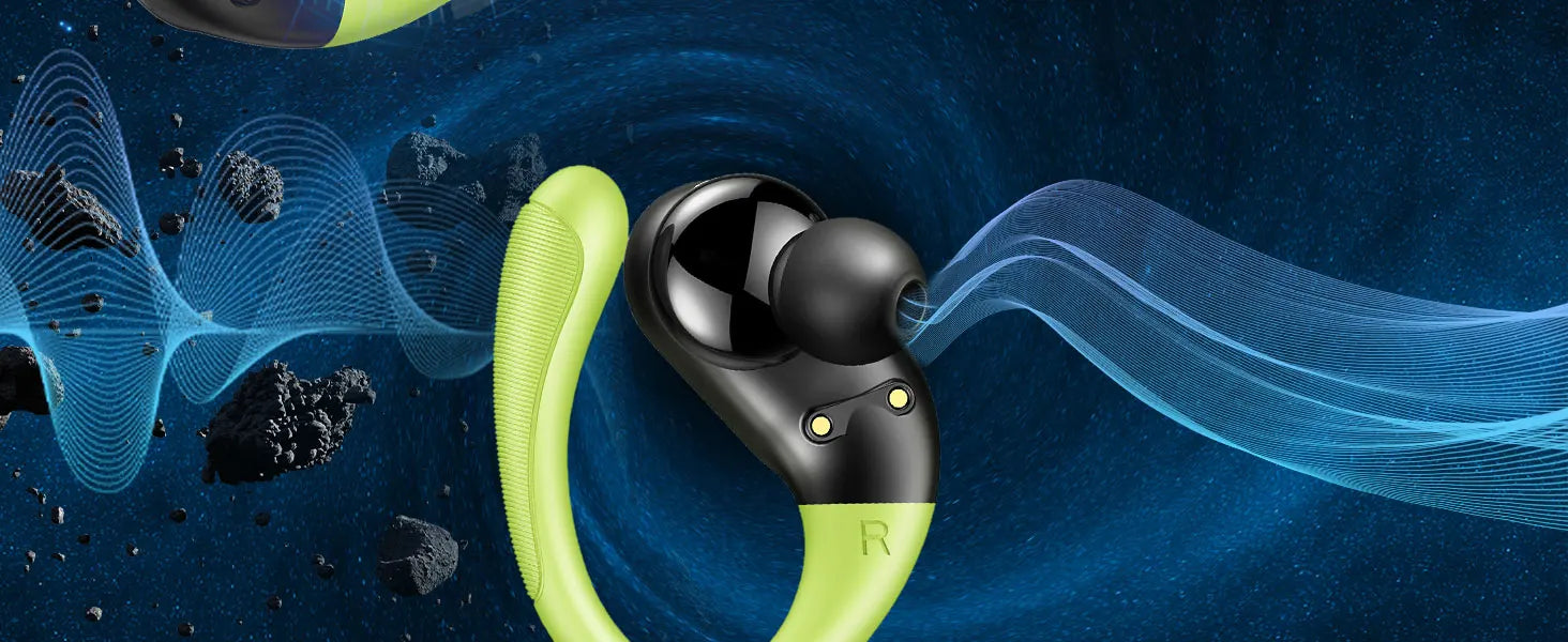 Wireless Earbuds, Bluetooth 5.3 Headphones Sports Headphones In Ear with ENC Noise Cancelling Mic, 50H Playback , LED Display.