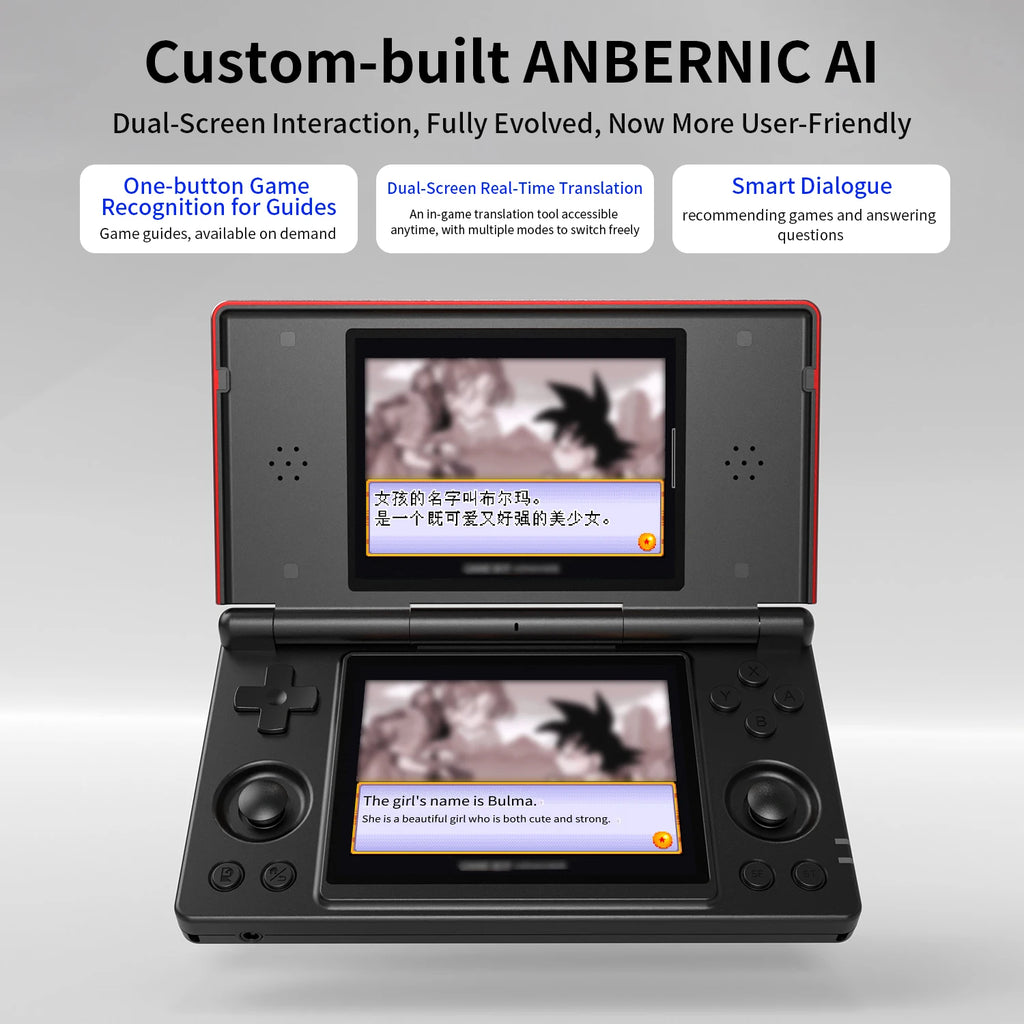 ANBERNIC RG DS Dual-screen Flip Handheld Game Console Video Games Player 4IPS Multi-touch Screen RK3568 Android14 PSP PS2 Game