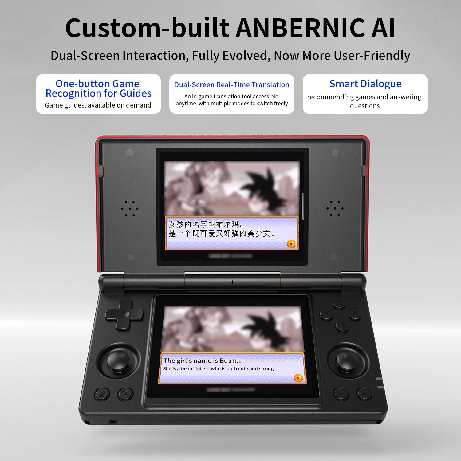 ANBERNIC RG DS Dual-screen Flip Handheld Game Console Video Games Player 4IPS Multi-touch Screen RK3568 Android14 PSP PS2 Game