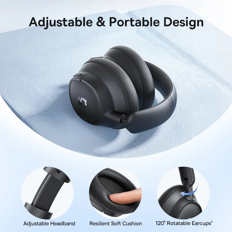 Baseus BH1/EH10 NC ANC Kabellose Kopfhörer 45dB Adaptive Hybrid-Geräuschunterdrückung Hi-Res LDAC Kopfhörer Bluetooth 6.0