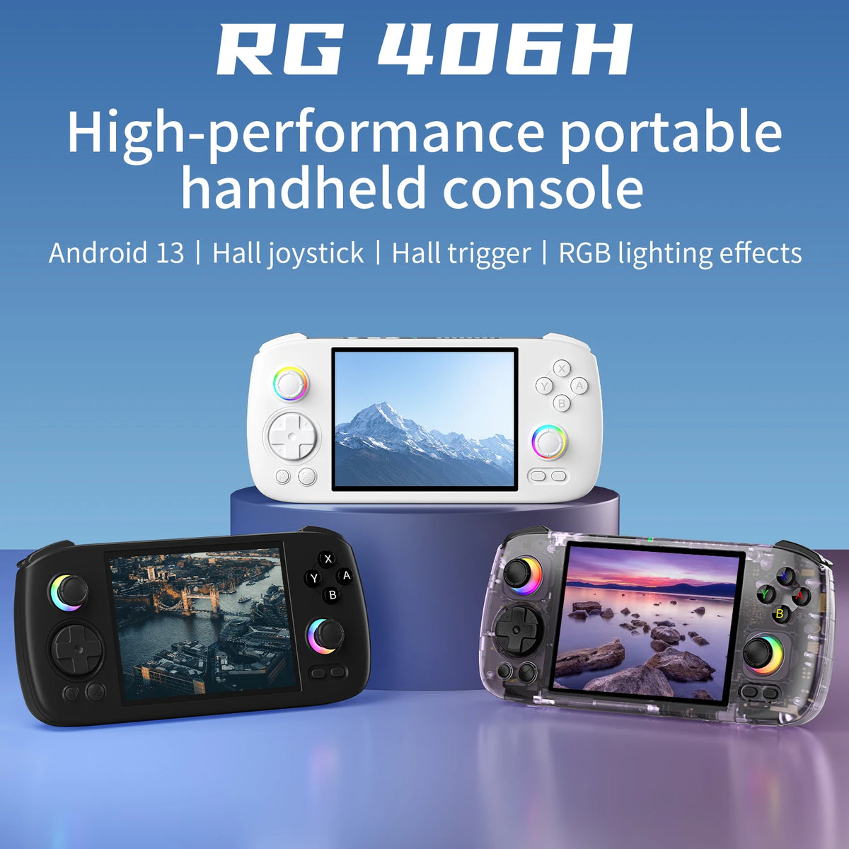 ANBERNIC RG406H Handheld Game Console 4 Inch IPS Multi-touch Screen Android 13 3D Hall joystick hall trigger Video Game RG 406H