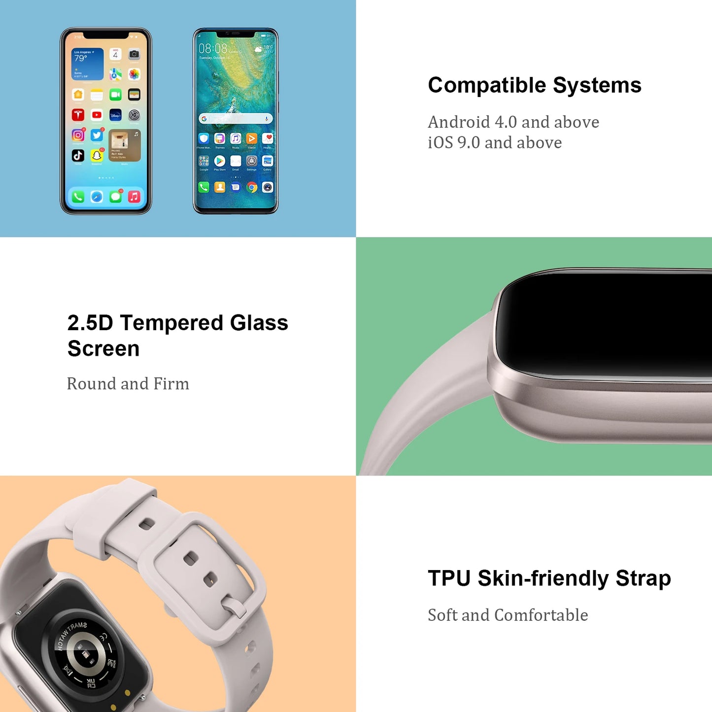Smartwatch, Fitness Tracker Uhr für Herren Damen, 1,69 Zoll Touch Smartwatch Fitness Uhr mit Schrittzähler/Schlafmonitor.