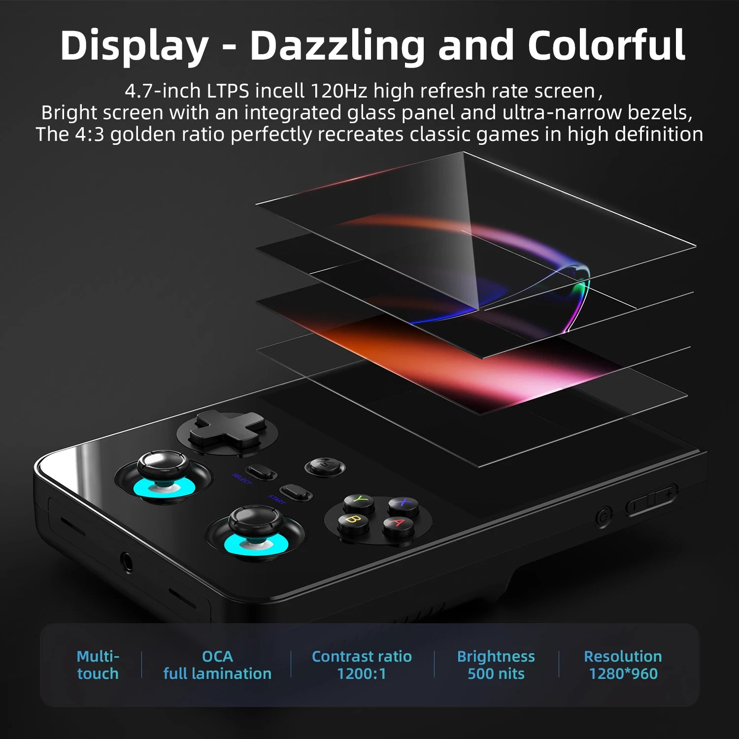Anbernic RG 477V Retro Game Console Android 14 Dimensity 8300 Game Player 4.7' LTPS In-Cell Screen 5500mAh Wi-Fi 6E Hall Joystic