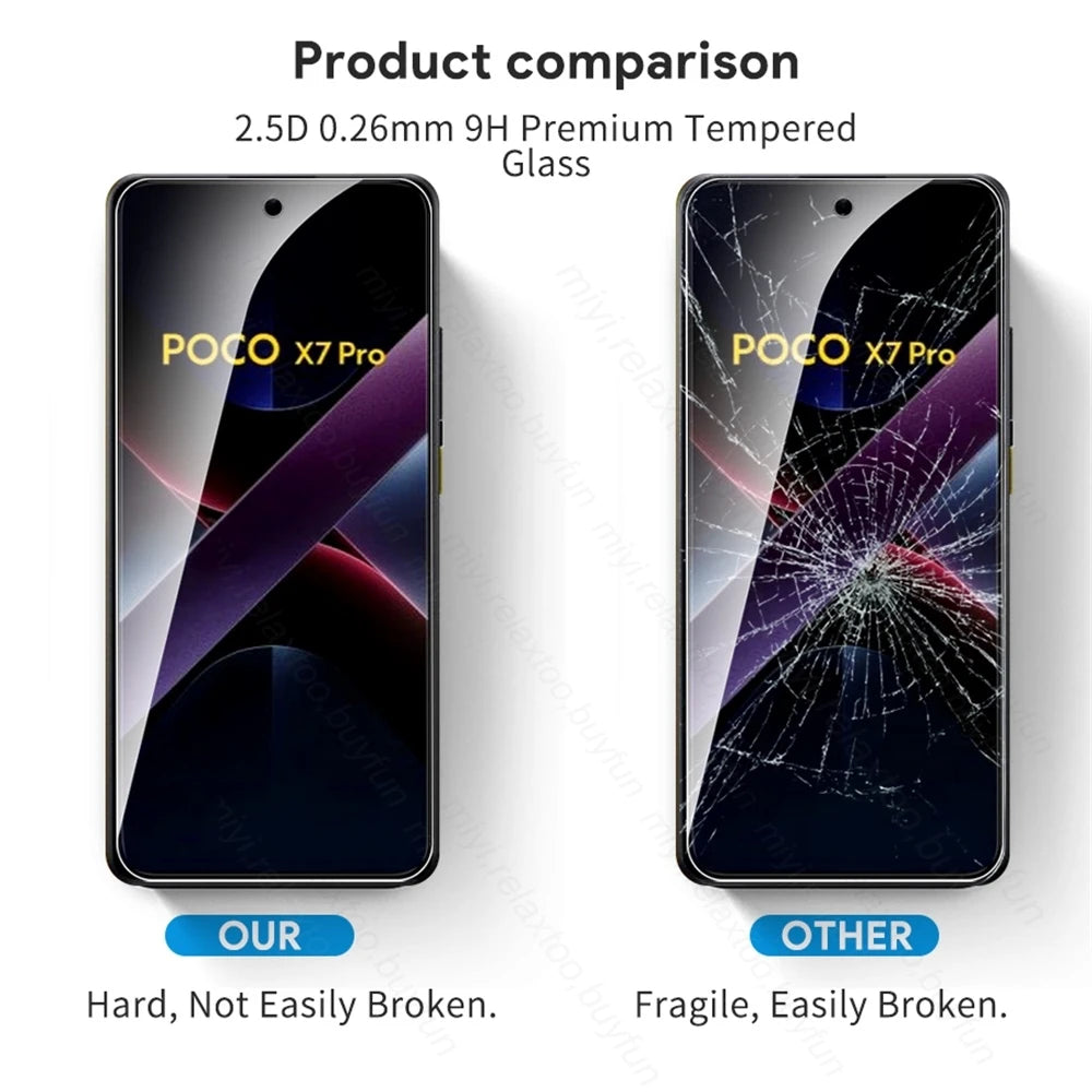 3To1 TPU Soft Cover For Xiaomi Poco X7 Pro 5G Case Protective Glass PocoX7Pro Camera Screen Protector Poko Little X7Pro X 7 Pro