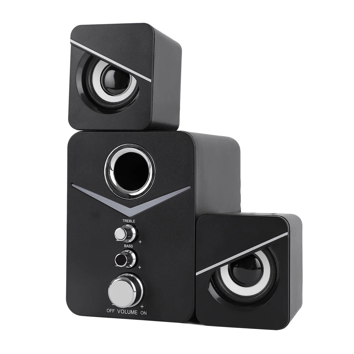 Computer Speakers System Stereo Bass Subwoofer For  Desktop Laptop USB Wired Desktop PC Speaker With RGB LED Light 3.5mm Jack