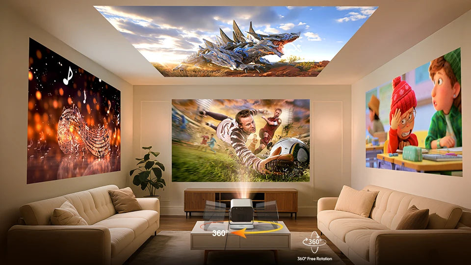 BYINTEK R90 Max Magic 4 Max Full HD 1080P Projector 4K Google TV 11.0  DLP 2200 ANSI Lumens 3D 4K Supported