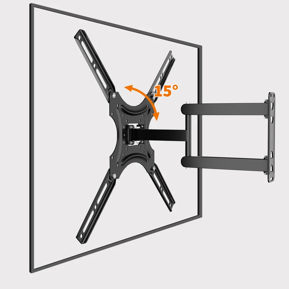 Soporte de pared retráctil universal para monitor de TV con brazos articulados, giro, inclinación, extensión y rotación, soporte de TV con extensión