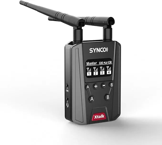 SYNCO XTALK XPRO5 Drahtloses Intercom-Headset 2,4 GHz Vollduplex 24 Std. Akkulaufzeit 500 m Reichweite Echtzeit-Teamkommunikation