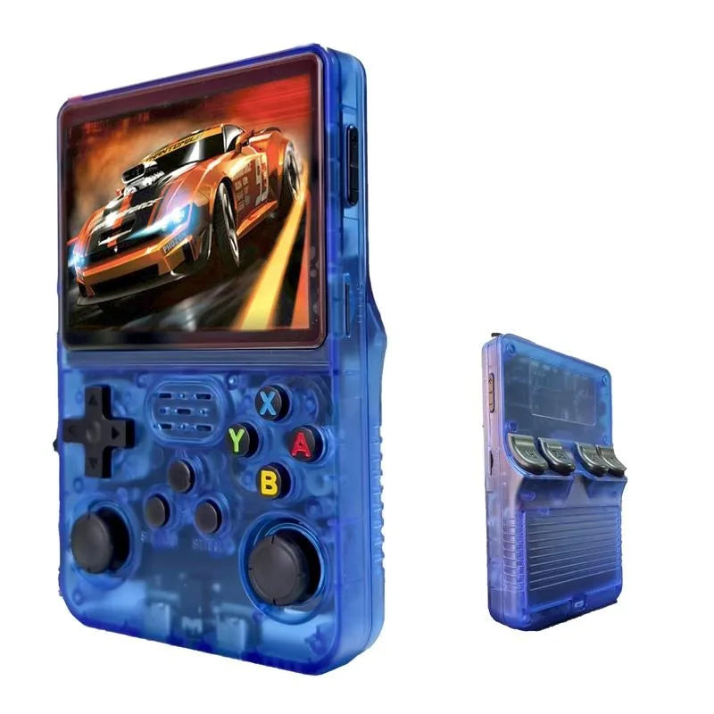 R36S Retro Video Handheld Device, Linux System, 3.5-inch IPS Screen, Built in 3000mAH Battery, Rechargeable Portable, 32G+64G TF