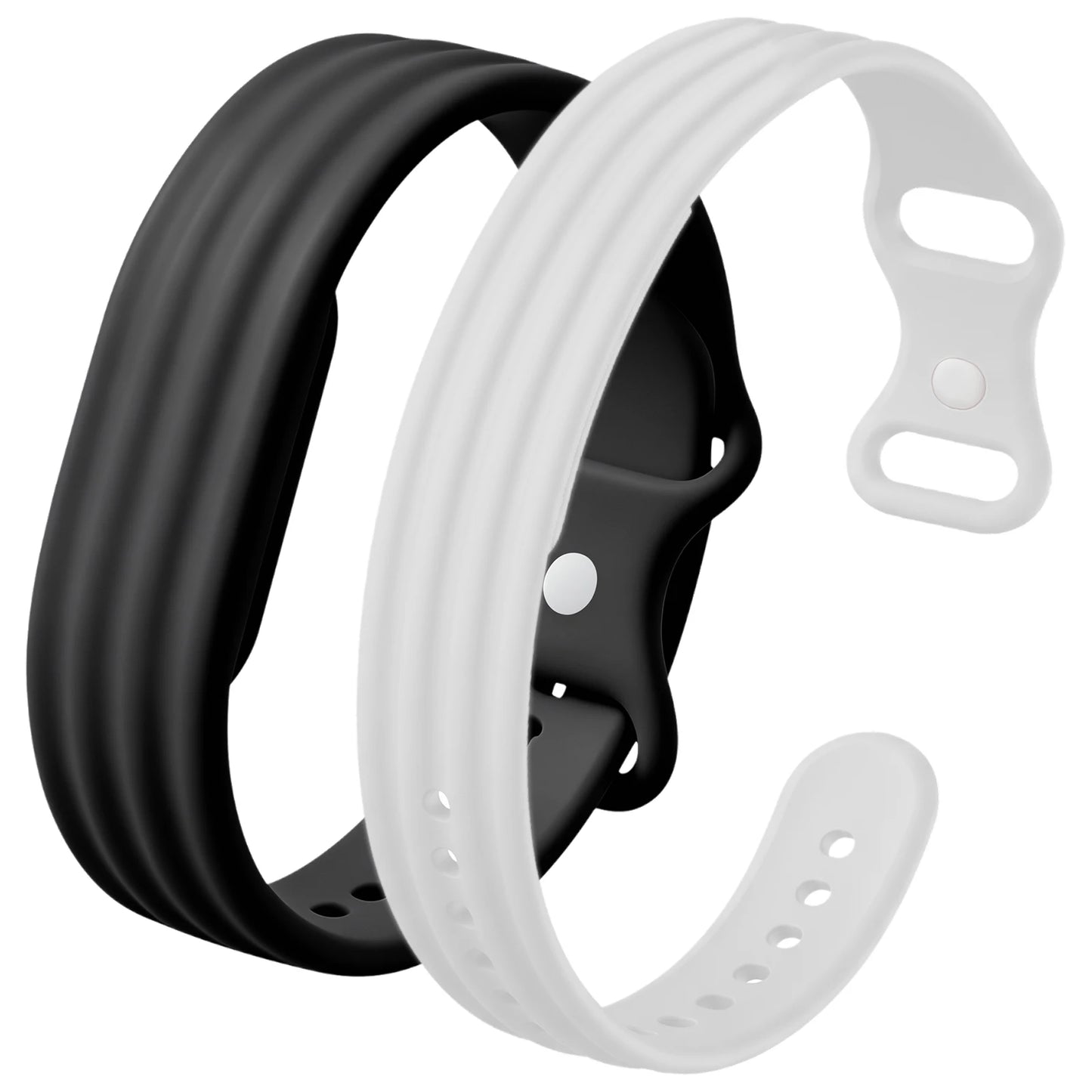 2Packs Replacement Strap,ElasticSilicone Loop Watch Band,Men Women Sport Daily Wear